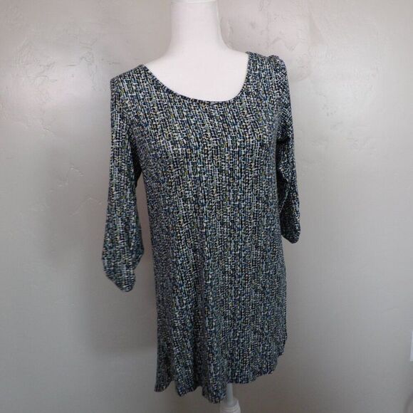 J Jill‎ Tunic Womens Small Wearable Collection 3/4 Sleeve Relaxed Fit Top - Picture 1 of 8